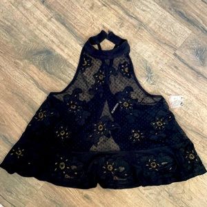 Free People tapestry blouse